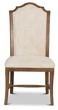 Rustic Patina Light Tone Upholstered Side Chair