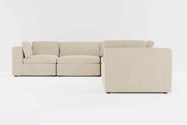 Destin Peyton Beige Fabric 6-piece Modular Sectional