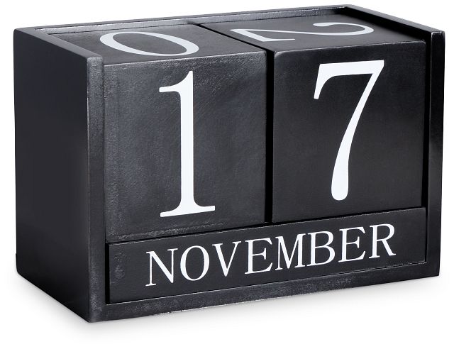 Kibo Black Wood Calendar