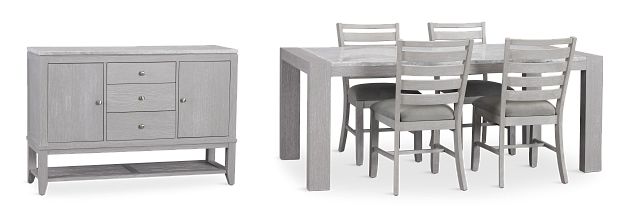 Mckinney Gray Marble Dining Room