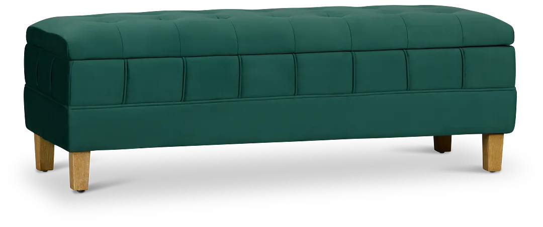 Crosby Green Storage Bench