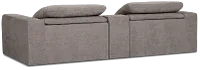 Drift Dark Gray Fabric Power Reclining Console Loveseat