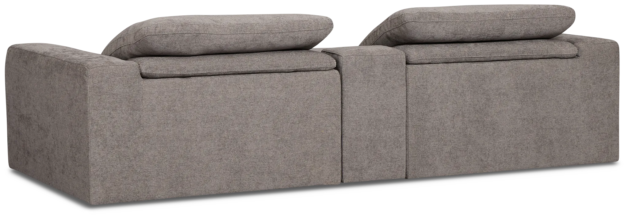 Drift Dark Gray Fabric Power Reclining Console Loveseat