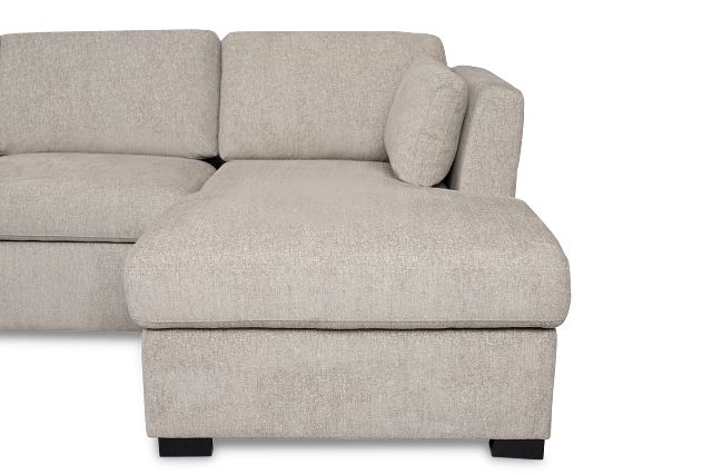 Amber Light Gray Fabric Small Right Chaise Storage Sleeper Sectional