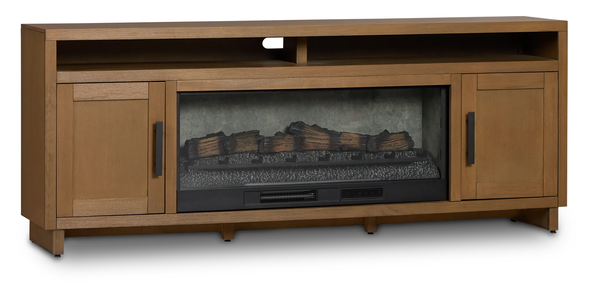 Richmond Light Tone 80" Tv Stand With Fireplace Insert