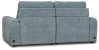 Hendrix Light Blue Fabric Power Extension Chaise Sofa