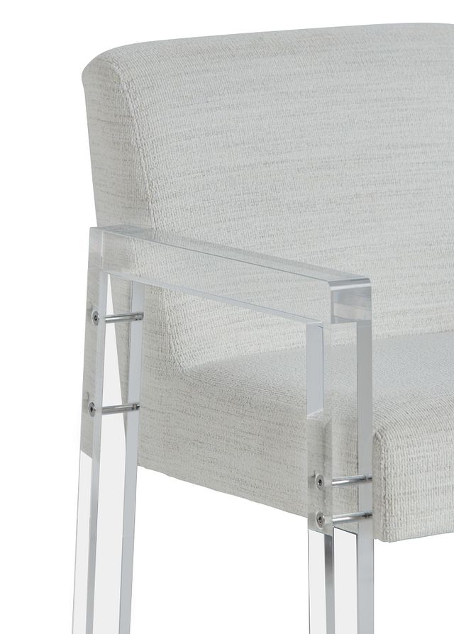 Ocean Drive Whiteacrylic 30" Upholstered Barstool