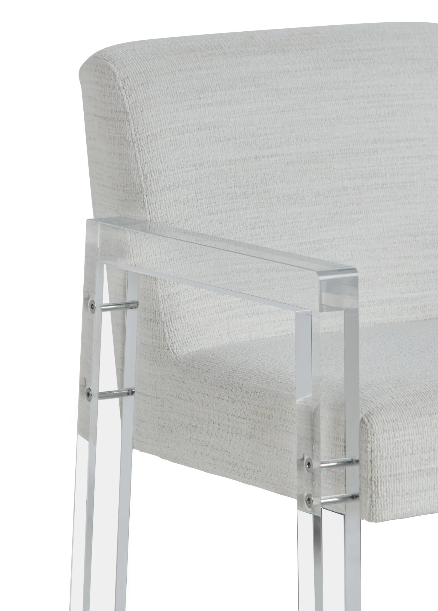 Ocean Drive Whiteacrylic 30" Upholstered Barstool