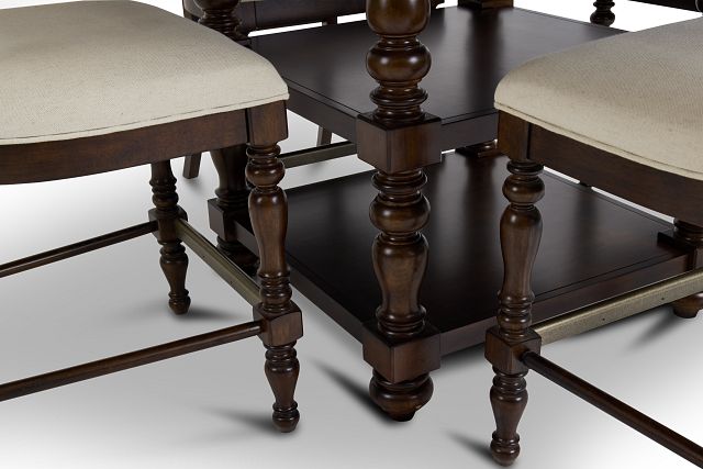 Savannah Dark Tone High Table & 4 Barstools