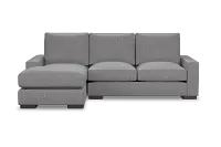 Edgewater Revenue Gray Left Chaise Sectional