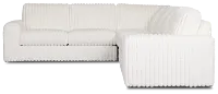 Teddy White Fabric Medium Two-arm Sectional