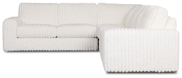 Teddy White Fabric Medium Two-arm Sectional