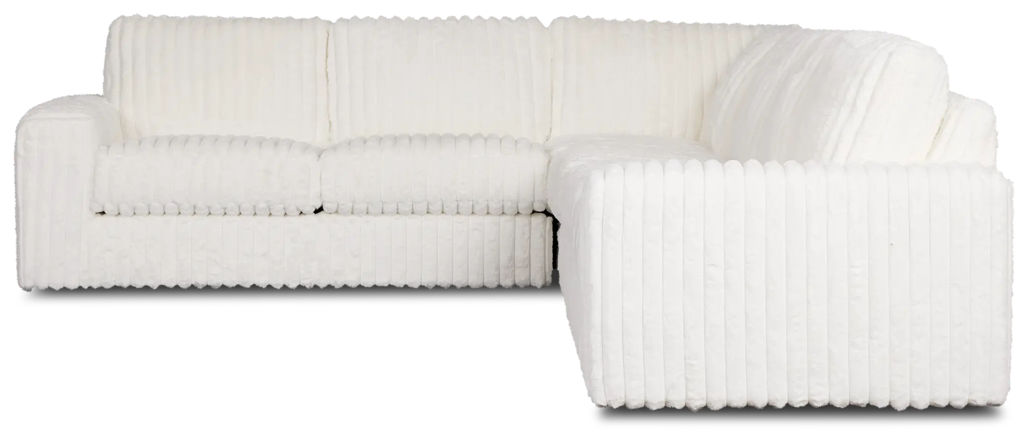 Teddy White Fabric Medium Two-arm Sectional Teddy White Fabric Medium Two-arm Sectional