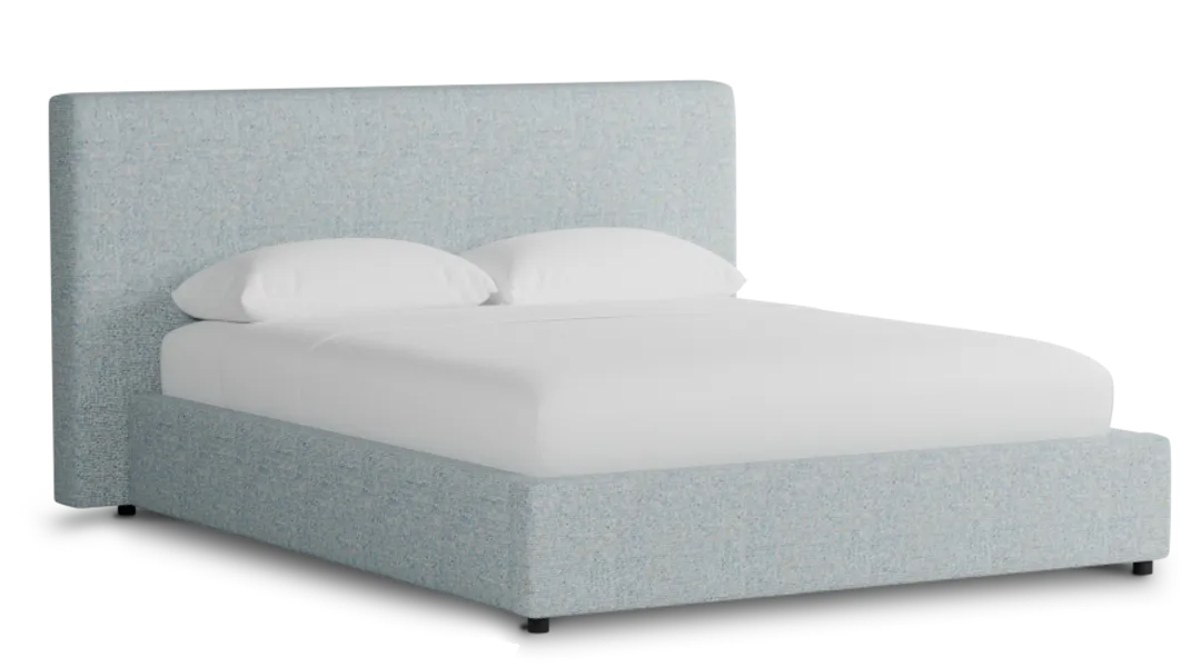 Grayton Natural Beauty Light Blue 44" Upholstered Platform Bed