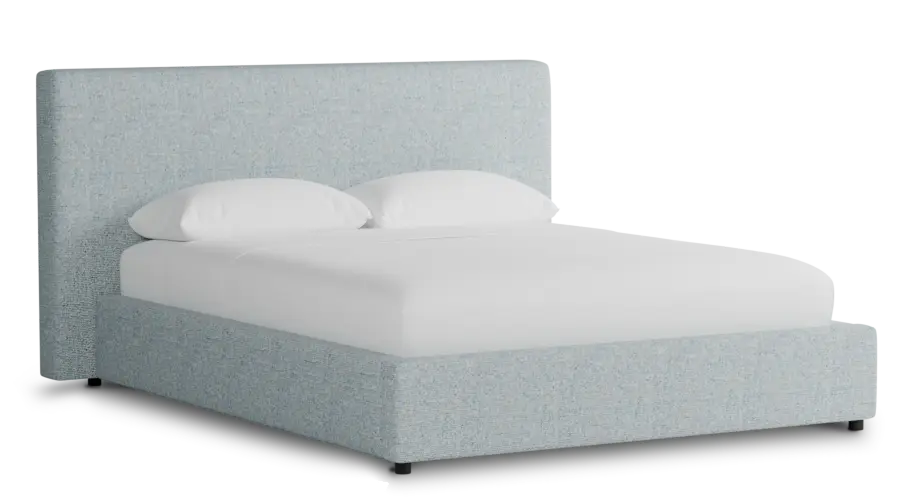 Grayton Natural Beauty Light Blue 44" Upholstered Platform Bed Grayton Natural Beauty Light Blue 44" Upholstered Platform Bed