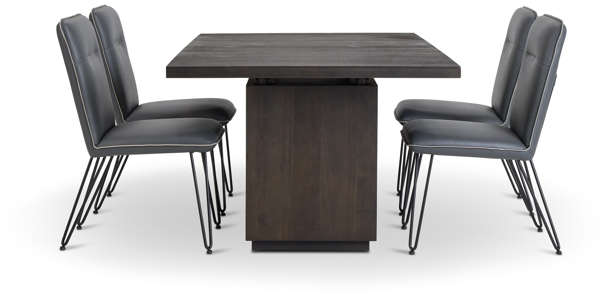 Madden Dark Tone Table & 4 Upholstered Chairs