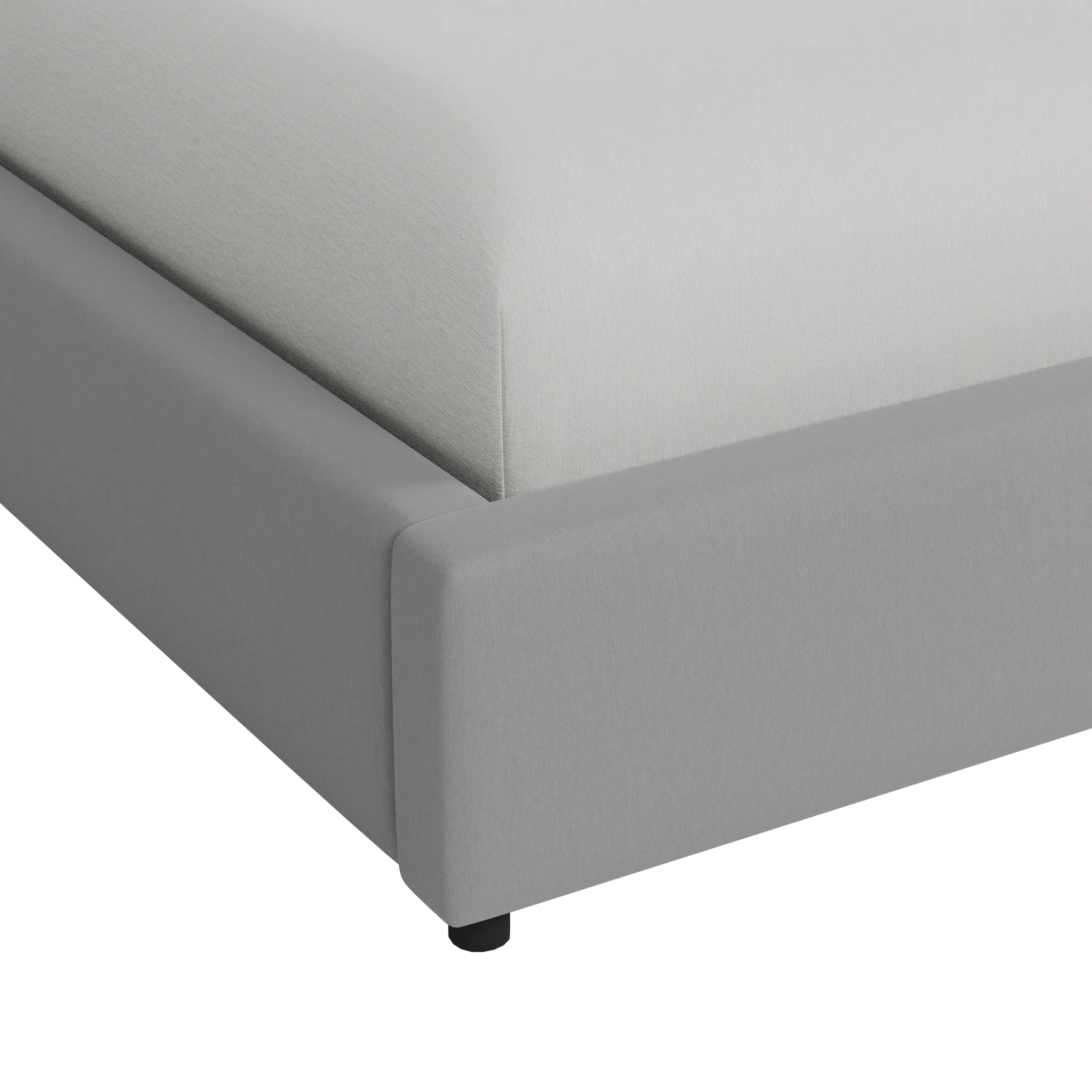 Grayton Delray Light Gray 54" Upholstered Platform Bed