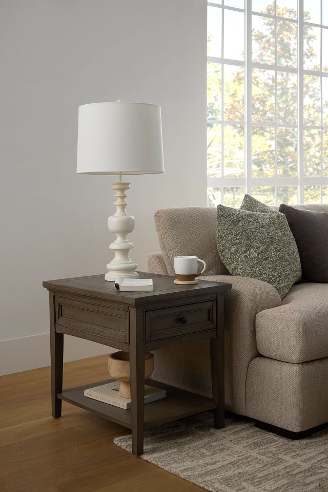 Heron Cove Light Tone Rectangular End Table