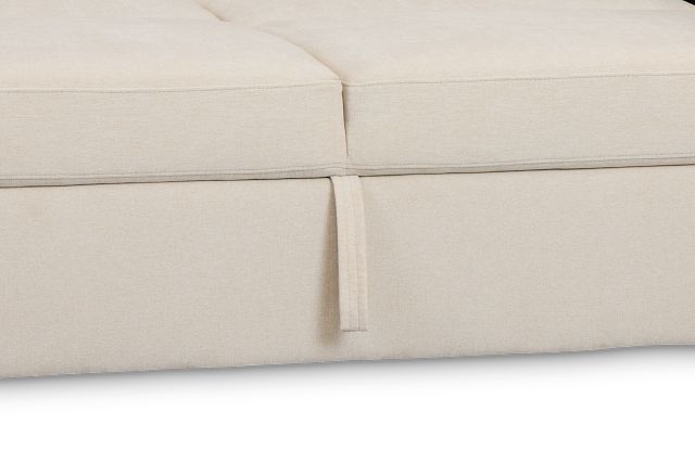 Addie Beige Fabric Medium Right Chaise Storage Sleeper Sectional