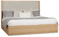 Emory Light Tone Upholstered Platform Bed