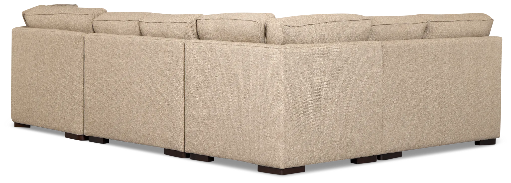 Sinclair Brown Fabric Medium Right Facing Cuddler Sectional