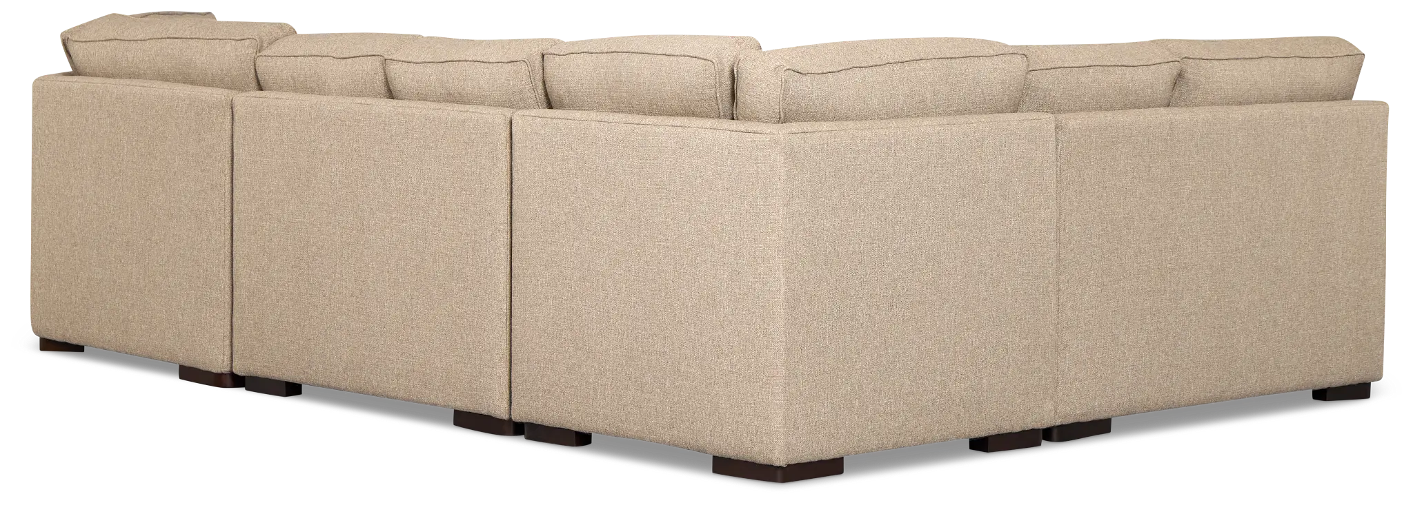 Sinclair Brown Fabric Medium Right Facing Cuddler Sectional Sinclair Brown Fabric Medium Right Facing Cuddler Sectional