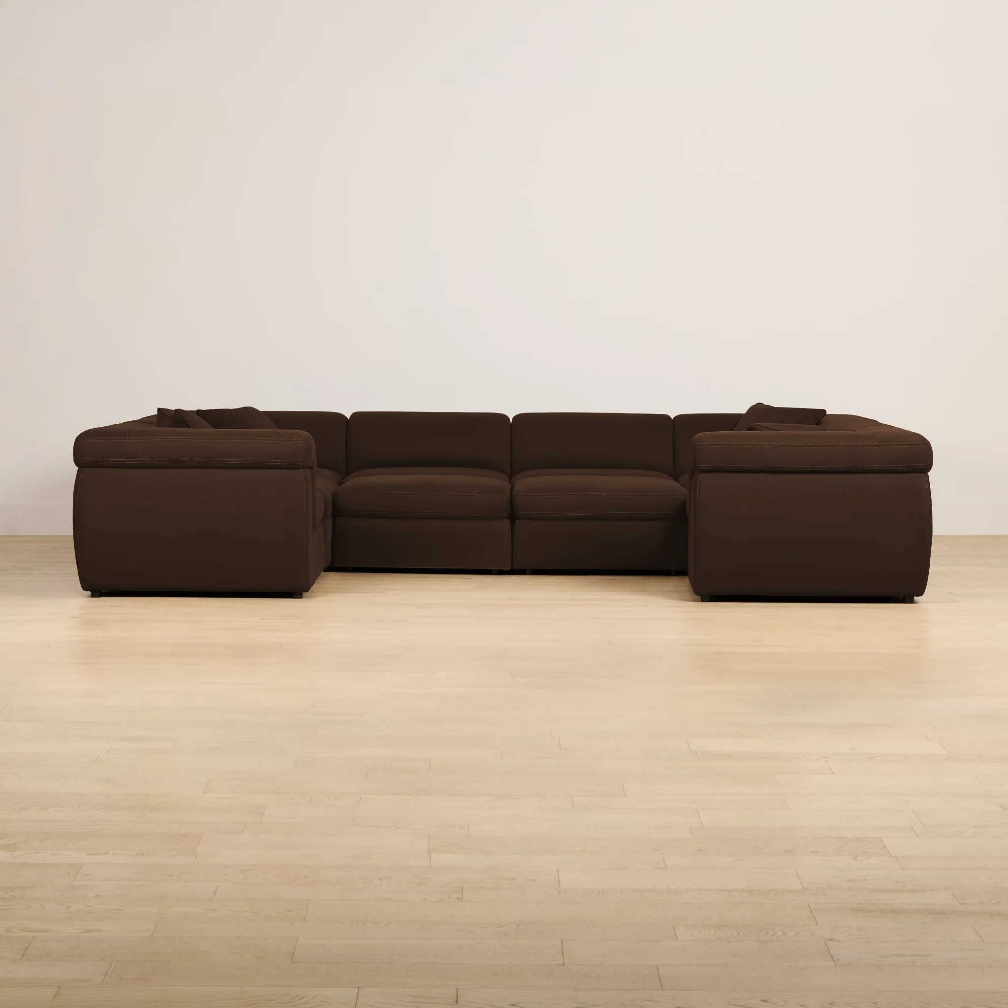 Aria Dark Brown Micro Immersive 10-piece Modular Sectional W/4 Speakers