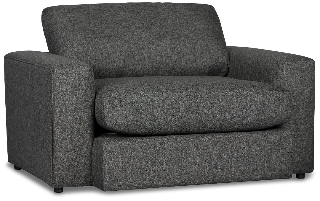 Brantley Dark Gray Fabric Oversized Chair