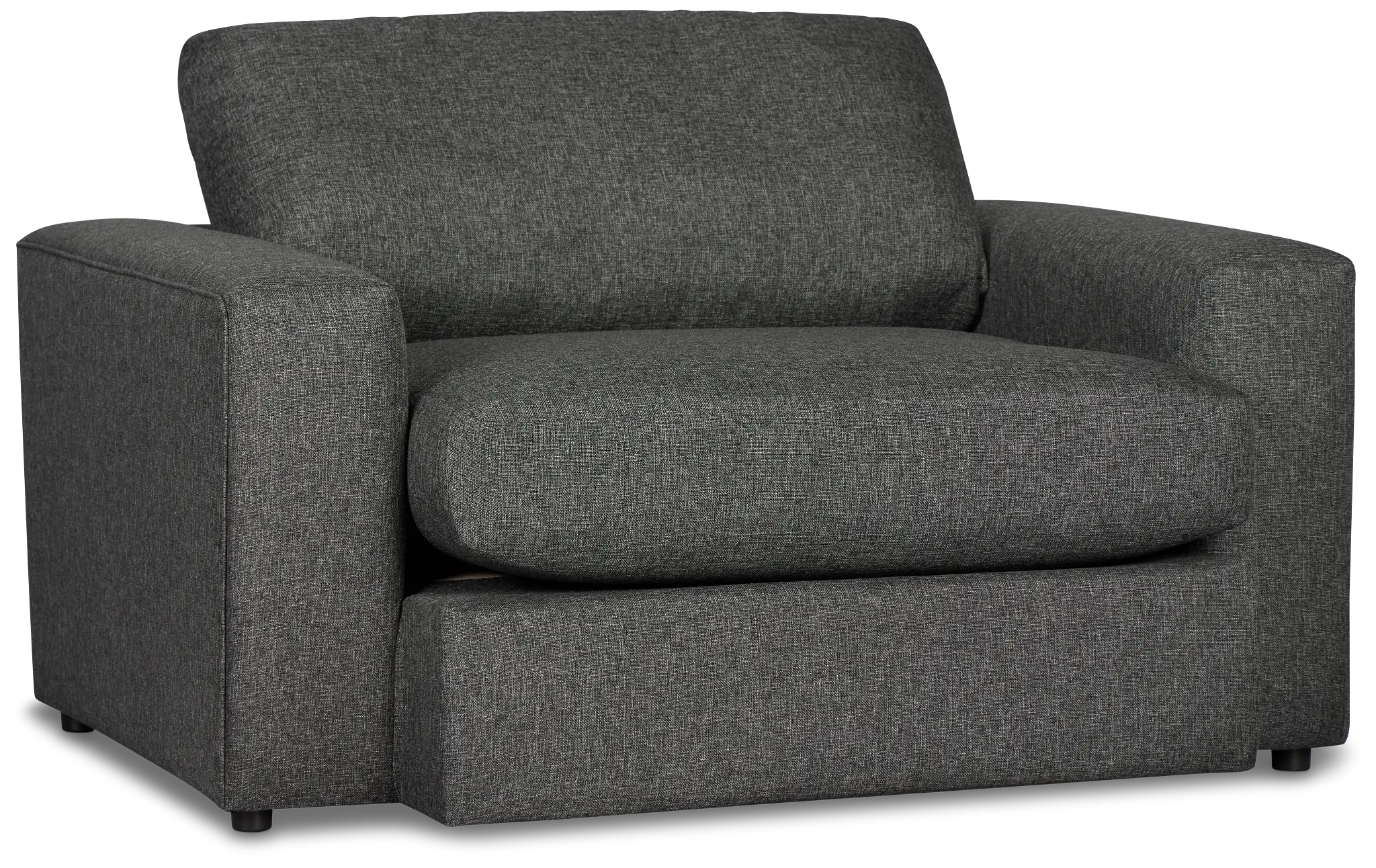 Brantley Dark Gray Fabric Oversized Chair Brantley Dark Gray Fabric Oversized Chair
