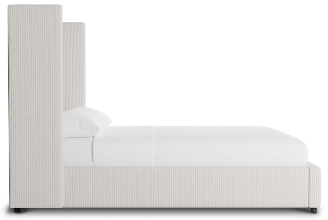 Captiva Lucy Light Beige 60" Upholstered Shelter Bed