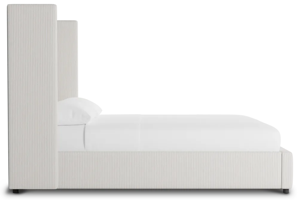 Captiva Lucy Light Beige 60" Upholstered Shelter Bed