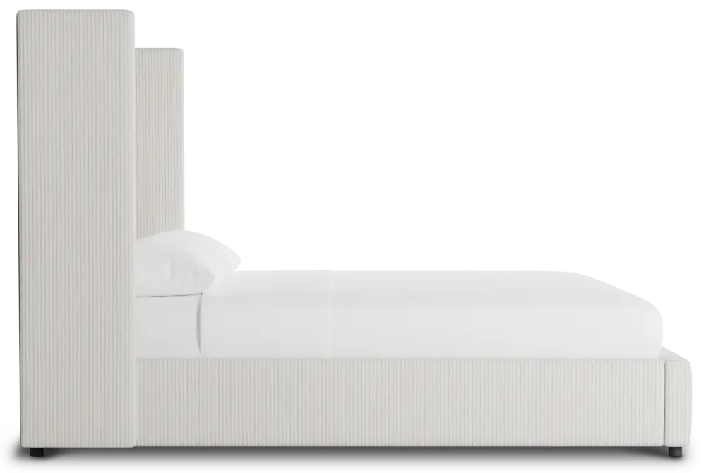 Captiva Lucy Light Beige 60" Upholstered Shelter Bed Captiva Lucy Light Beige 60" Upholstered Shelter Bed