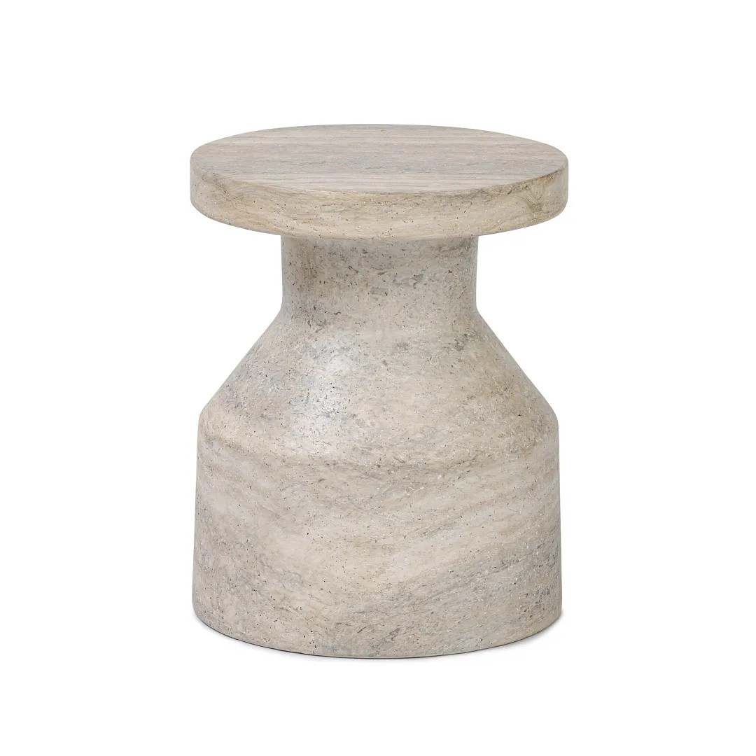 Four Hands Odeon Light Gray Concrete Round End Table
