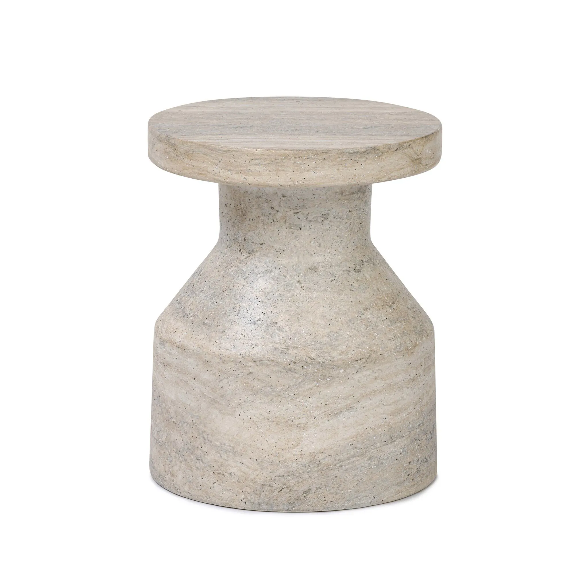 Four Hands Odeon Light Gray Concrete Round End Table