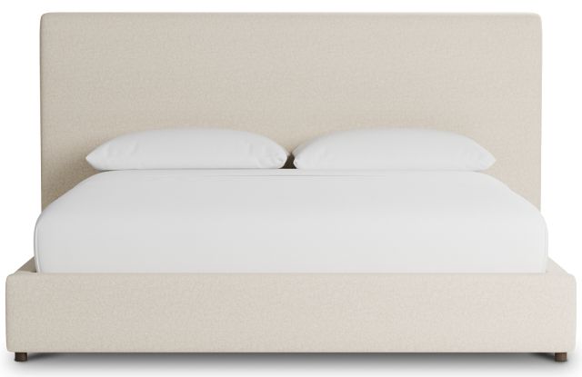 Grayton Merino Light Beige 54" Upholstered Platform Bed