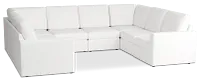 Citymod White Fabric 8-piece Modular Sectional
