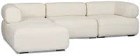 Celeste Light Beige Fabric 4-piece Chaise Sectional