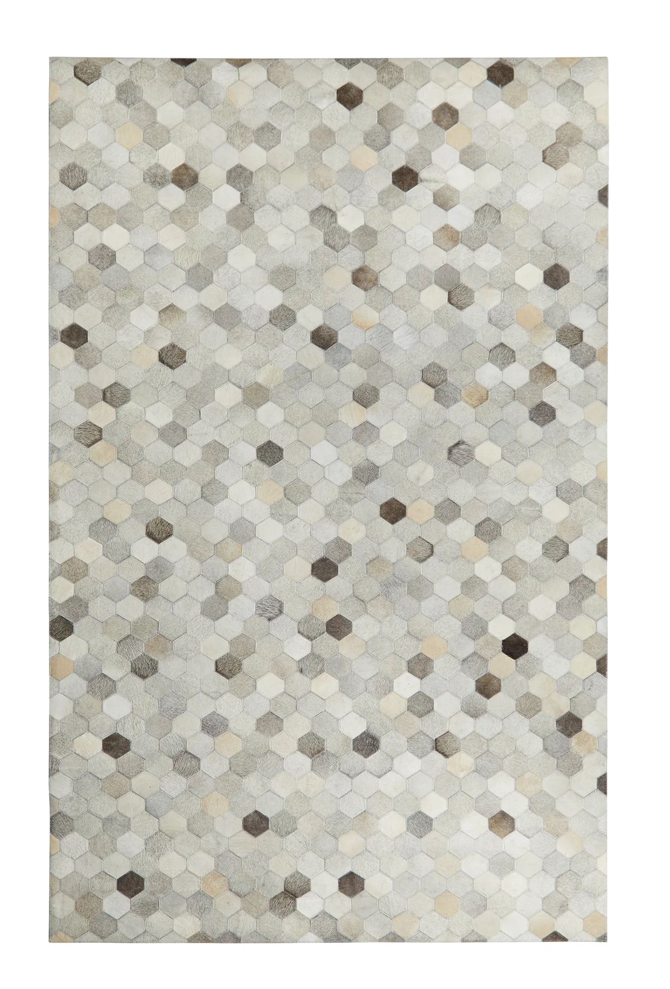 Corbit Light Gray Leather 8x10 Area Rug
