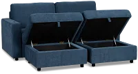 Addie Blue Fabric 4-piece Pit Storage Sectional