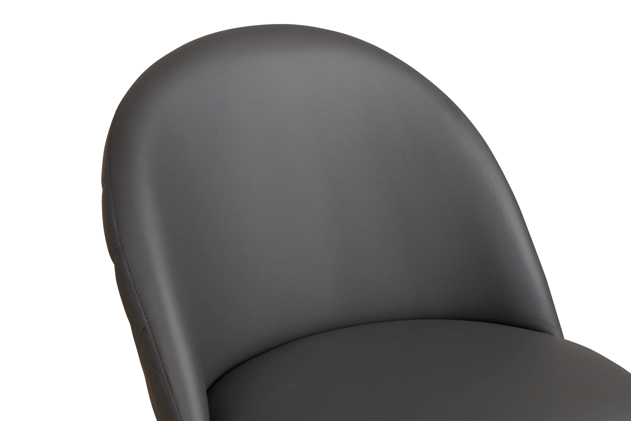 Capri Dark Gray Micro Upholstered Side Chair W/ Chrome Legs