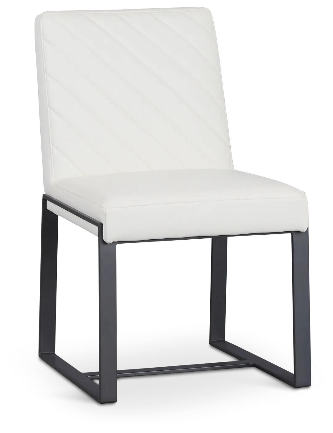 Harlem White Upholstered Side Chair