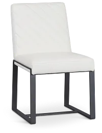 Harlem White Upholstered Side Chair