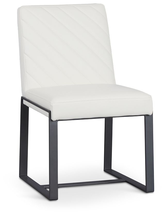 Harlem White Upholstered Side Chair