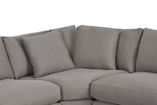 Delilah Gray Fabric Small Two-arm Sectional (6)