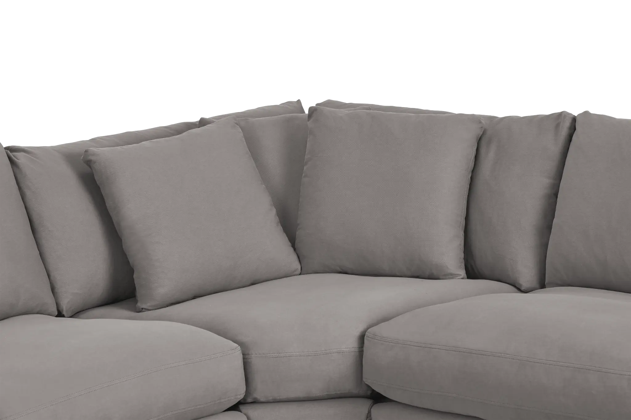 Delilah Gray Fabric Small Two-arm Sectional Delilah Gray Fabric Small Two-arm Sectional
