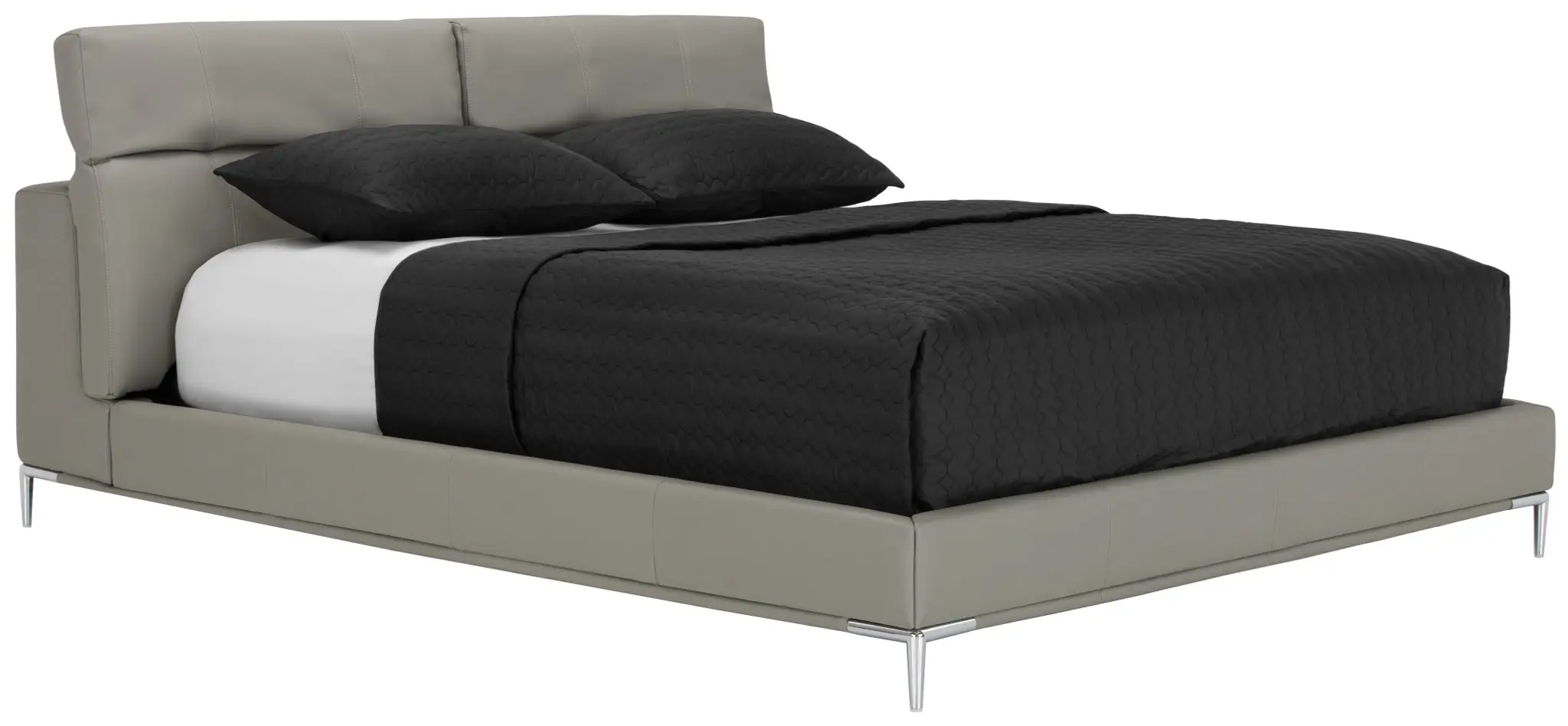 Santino Gray Micro Platform Bed Santino Gray Micro Platform Bed