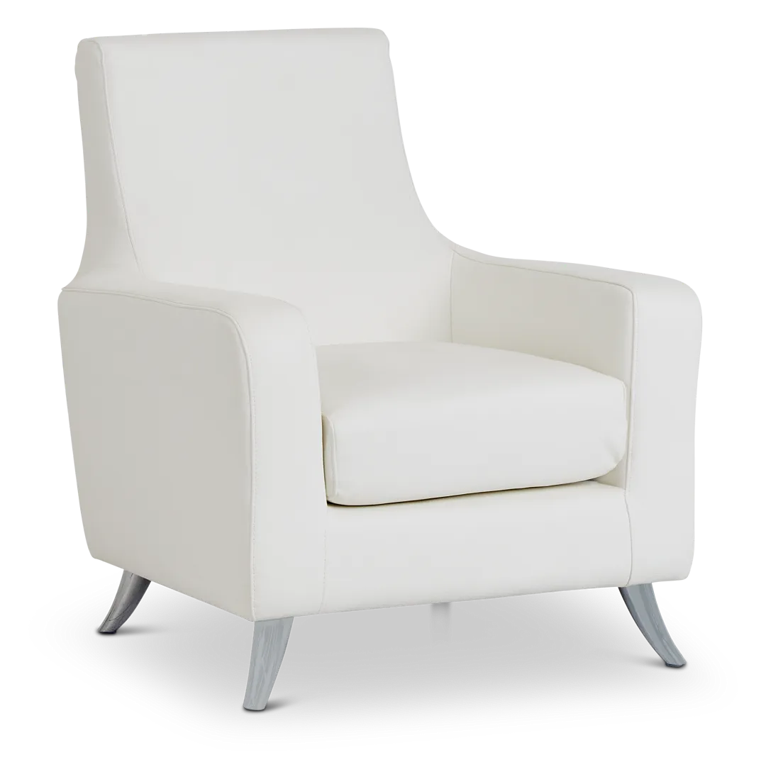 Marquez White Micro Accent Chair