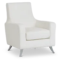 Marquez White Micro Accent Chair
