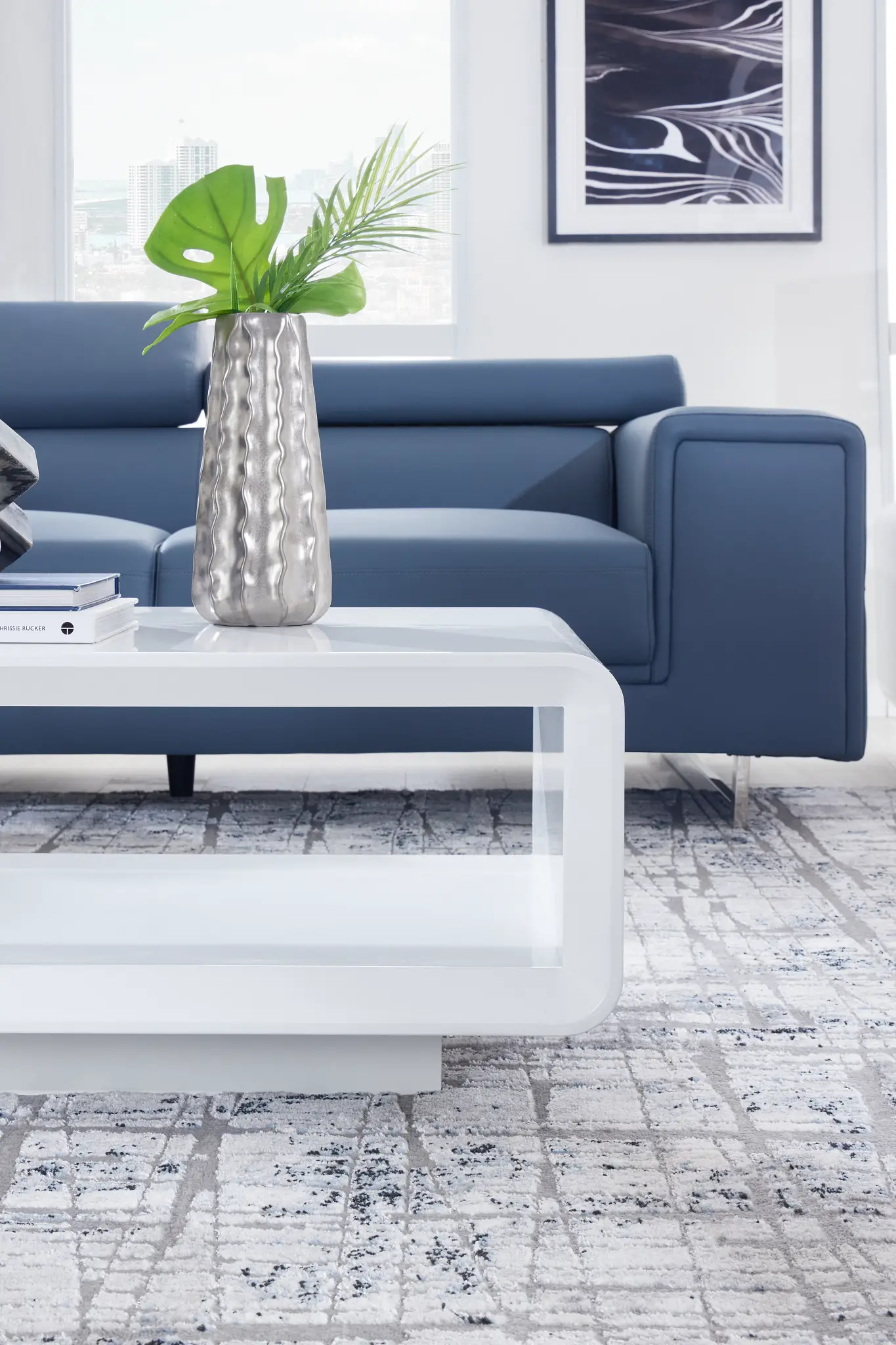 Zayden White Rectangular Coffee Table Zayden White Rectangular Coffee Table