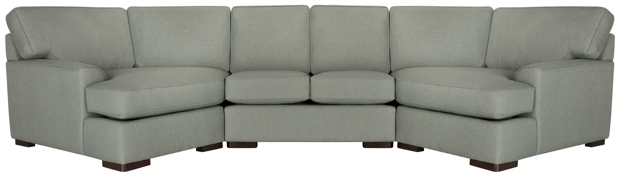 Austin Green Fabric Dual Cuddler Sectional Austin Green Fabric Dual Cuddler Sectional